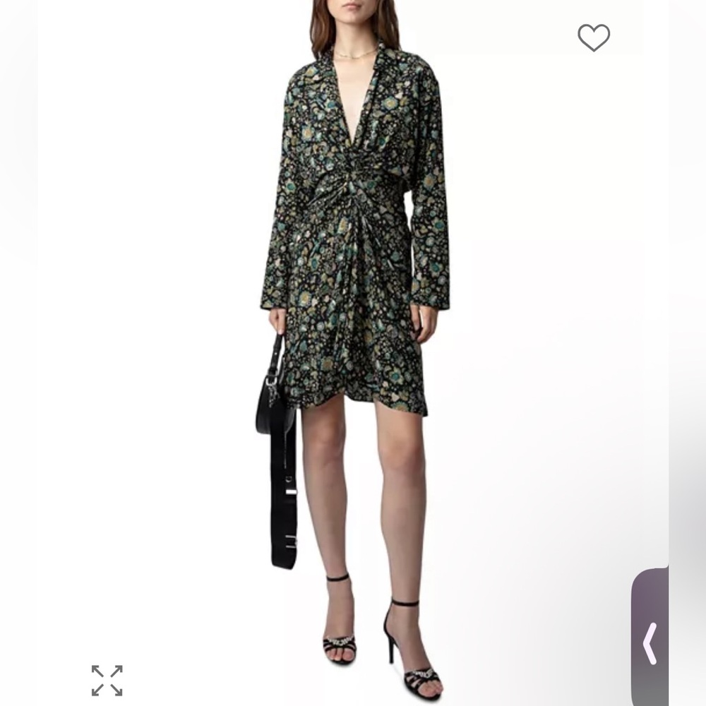ZADIG & VOLTAIRE ‘Rozo Floral Print Silk Dress’ Size Small $548
